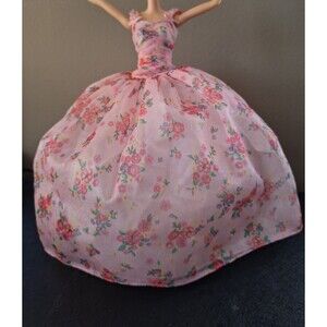 Barbie Signature Birthday Wishes Doll Dress Gown ONLY Pink Floral